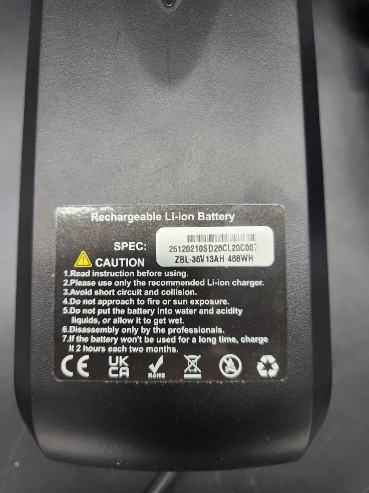 36V 13AH Hailong Downtube Battery
