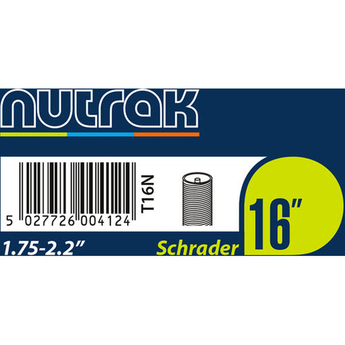 Nutrak 16"x1.75-2.2 Schrader Valve Inner Tube