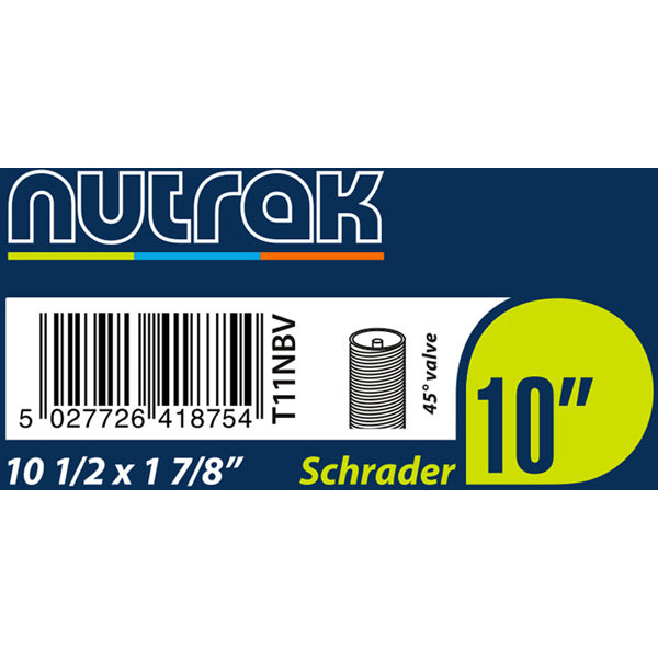 Nutrak 10"x 1/2 - 1 7/8 45° Schrader Valve Inner Tube