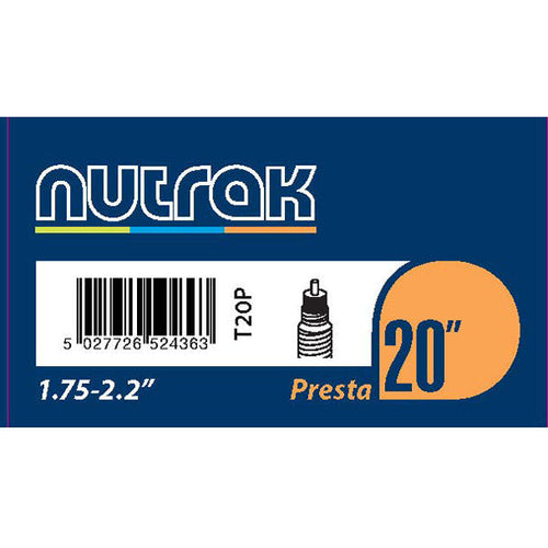 Nutrak 20"x1.75-2.2 Presta Valve Inner Tube
